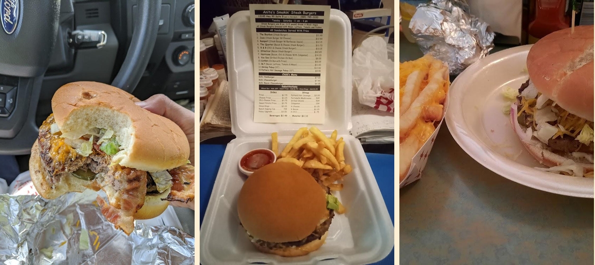 Anita's Smokin Steak Burgers Menu